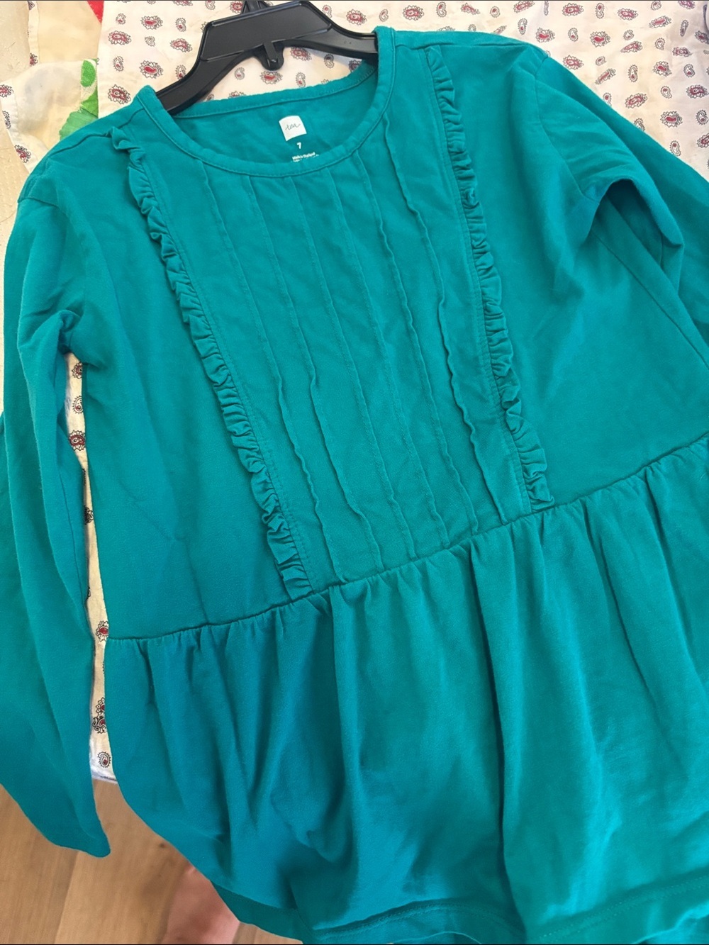 Tea Ruffled Tunic 100% cotton - Picture 3 of 6